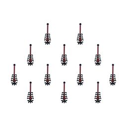 Comet Busters 12-Pcs Handmade Traditional Designer Bindi - Black & Maroon-17