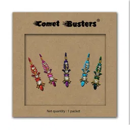 Comet Busters Set of 5 Reusable Embellished Bindis-10