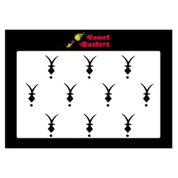 Comet Busters 10 Pcs Reusable Designer Bindis - Black-17