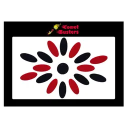 Comet Busters Set of 17 Traditional Bindis - Red & Black-27