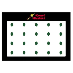 Comet Busters 20 Pcs Reusable Oval Bindis - Green-45