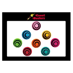 Comet Busters 8 Pcs Designer Reusable Bindi-36