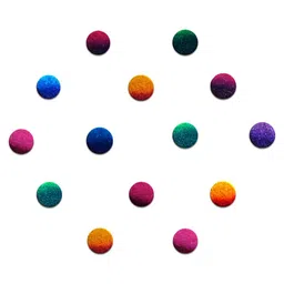 Comet Busters 14-Pcs Handmade Traditional Designer Bindi - Multicolored-18