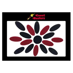 Comet Busters 17 Pcs Traditional Reusable Bindis - Maroon & Black-43