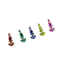 Comet Busters 5 Pcs Embellished Reusable Designer Bindis - Multicoloured-27