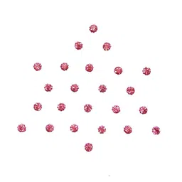 Comet Busters 24 Pcs Circular Reusable Bindi - Pink-30