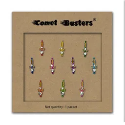 Comet Busters 10 Pcs Reusable Bindi - Multicolored-52