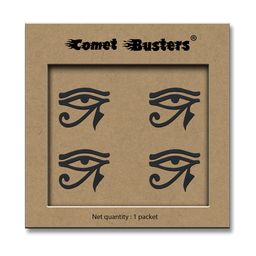Comet Busters Traditional Eye Design Reusable Bindis 4Pcs - Black-34