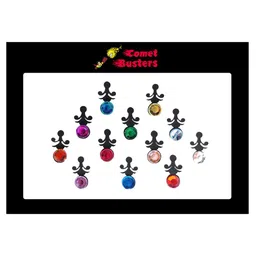Comet Busters 12 Pcs Multicoloured Stone Studded Bindi-25