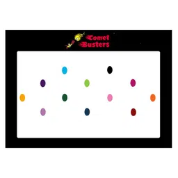 Comet Busters 12 Pcs Reusable Oval Bindis - Multicoloured-49