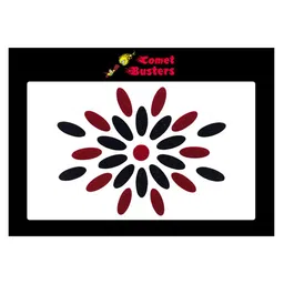 Comet Busters 25 Pcs Reusable Traditional Bindis - Maroon & Black-40