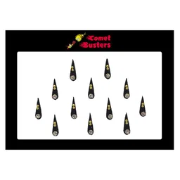 Comet Busters Black Designer Bindis - 12 Pcs-4