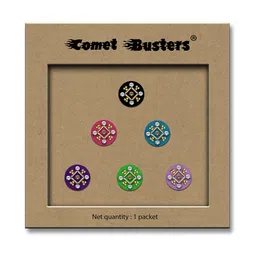 Comet Busters 6-Pcs Handmade Traditional Designer Bindi - Multicolored-19