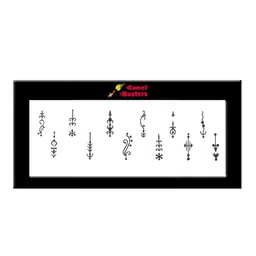 Comet Busters 12 Pcs Reusable Bindi - Black-14