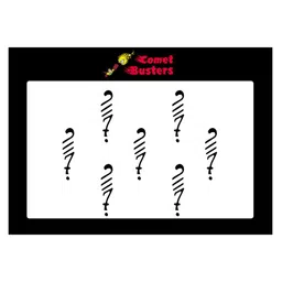 Comet Busters 7 Pcs Reusable Designer Bindis - Black-6
