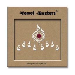 Comet Busters 9-Pcs Traditional Designer Bindis - White-14