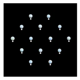 Comet Busters 14-Pcs Handmade Traditional Designer Reusable Bindi - White 2117-11