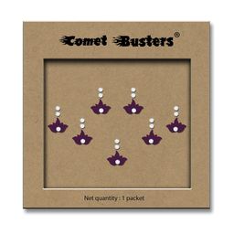 Comet Busters Traditional Designer Studded Reusable Bindis 7Pcs - Purple-29