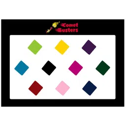 Comet Busters 10 Pcs Reusable Designer Bindis - Multicoloured-17