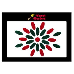 Comet Busters Set of 25 Traditional Bindis - Red & Green-8