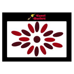 Comet Busters 17 Pcs Traditional Reusable Bindis - Maroon & Red-49