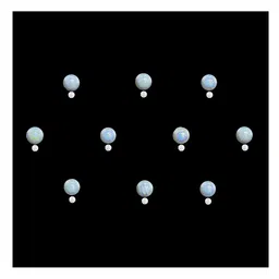 Comet Busters 10-Pcs Handmade Traditional Designer Reusable Bindi - White 2112-10