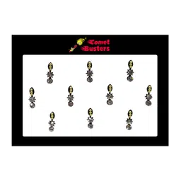 Comet Busters 10 Pcs Stone-Studded Designer Reusable Bindi - Black-18