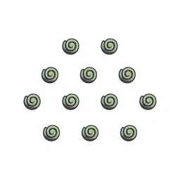Comet Busters Traditional Designer Circular Reusable Bindis 12Pcs - Gold-27