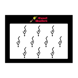 Comet Busters 10 Pcs Reusable Designer Bindis - Black-11