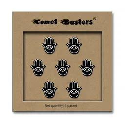 Comet Busters Traditional Eye Design Reusable Bindis 7Pcs - Black-16