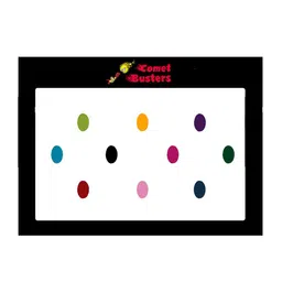 Comet Busters 10 Pcs Reusable Oval Bindis - Multicoloured-11