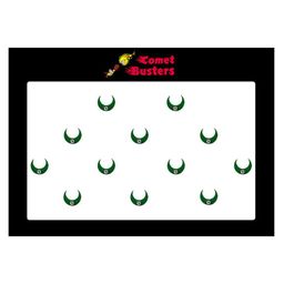 Comet Busters 12 Pcs Embellished Reusable Crescent-Shaped Bindis - Green-12