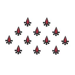 Comet Busters 12 Pcs Maroon Reusable Bindi-19
