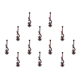 Comet Busters 12-Pcs Handmade Traditional Designer Bindi - Black & Maroon-6