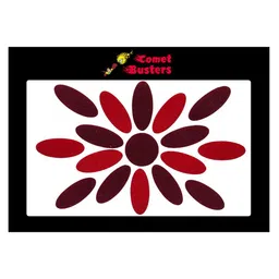 Comet Busters 17 Pcs Traditional Reusable Bindis - Maroon & Red-14