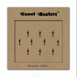 Comet Busters 10 Pcs Reusable Bindi - Black-23