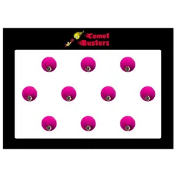 Comet Busters 10 Pcs Embellished Reusable Designer Bindis - Pink-9