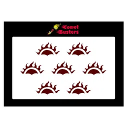 Comet Busters 7 Pcs Reusable Designer Bindis - Maroon-5