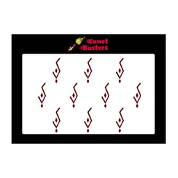 Comet Busters 10 Pcs Reusable Designer Bindis - Maroon-39
