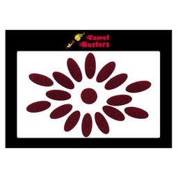 Comet Busters 17 Pcs Reusable Traditional Bindis - Maroon-50