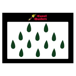 Comet Busters 12 Pcs Reusable Designer Bindis - Green-23