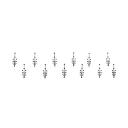 Comet Busters 12 Pcs Reusable Bindi - Black-16