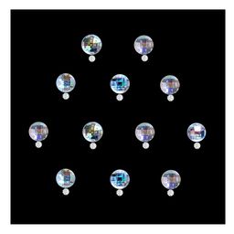 Comet Busters 12-Pcs Handmade Traditional Designer Reusable Bindi - Silver 2121-16