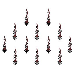 Comet Busters 12-Pcs Handmade Traditional Designer Bindi - Black & Maroon-15