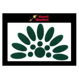 Comet Busters 15 Pcs Reusable Traditional Bindis - Green-28