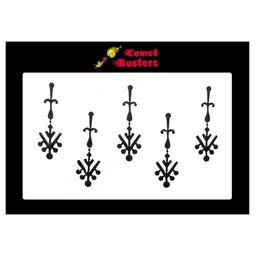 Comet Busters Black Bindis - 5 Pcs-52
