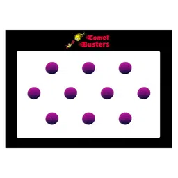 Comet Busters 10 Pcs Reusable Bindis - Purple-25