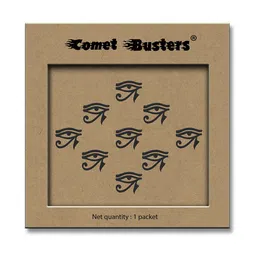 Comet Busters Traditional Eye Design Reusable Bindis 9Pcs - Black-30