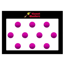 Comet Busters 10 Pcs Reusable Designer Bindis - Magenta-48