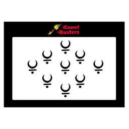 Comet Busters 9 Pcs Reusable Designer Bindis - Black-17